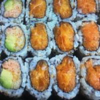 Spicy Maki Combo · Raw fish. Spicy tuna, spicy salmon, and spicy crab. Consuming raw or undercooked meat, fish,...