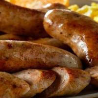 Hot Link Sausages (2) · 100% premium pork and spicy smoked sausage links.