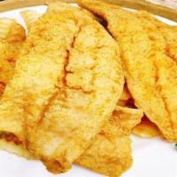 Fried Whiting · Crispy fried whiting fillet. Served with two side dishes and choice of bread on the side. We...