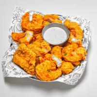 Seafood Basket · Our corn meal crusted seafood served either honey dusted or dipped in our signature hot hone...