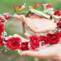V-Day Flower Crown · Make her feel like an absolute goddess with a spray rose flower crown that she can wear arou...