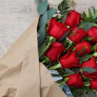 V-Day Red Rose Bouquet · Send your love a gorgeous bouquet of red roses with matching paper wrap + bow. Note: flower ...