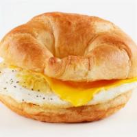 Egg & Cheese Croissant · Fresh cracked egg and melted American cheese on a croissant roll