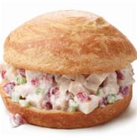 Cranberry Chicken Croissant  · Grilled chicken salad with dried cranberries, celery and red onion on a croissant roll