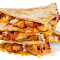 Chicken Bacon Ranch Quesadilla  · Grilled chicken breast, crispy center-cut bacon, melted cheddar cheese and buttermilk ranch ...