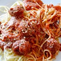 Spaghetti & Meatballs
 · Served with Spaghetti.
