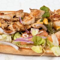 Grilled Chicken Sub · Add extra meat and shrimp for an additional charge.