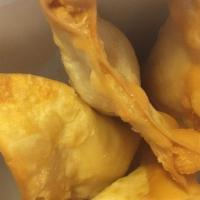 Crab Rangoon · Cream cheese scallion and imitation crab meat deep fried in a wonton wrapper. hand-crafted f...
