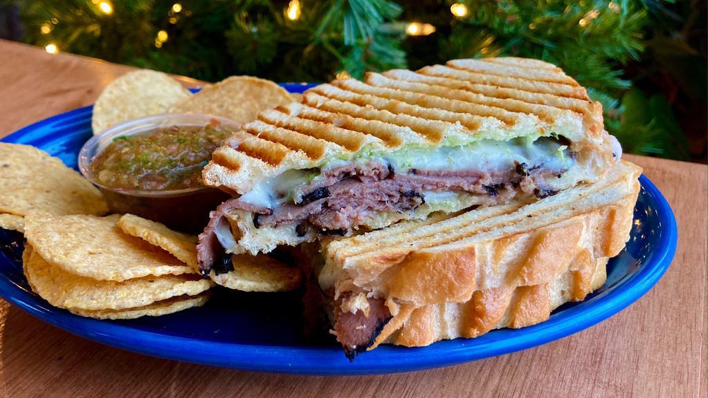 Pastrami Panini · Pastrami with a bite! A flavorful standard with Swiss cheese & tomato, Cuban slaw. Spread: dijon-mayo