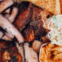 Pitmaster Special For Two · 1/4 pound each of any 4 meats and 3 small sides