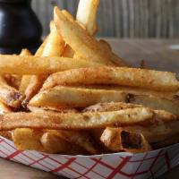 Seasoned Fries · Skin on fries seasoned with house bbq rub