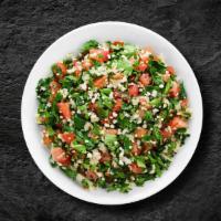 Tabbouleh Feast Salad · Made with Fada, parsley, tomato, onions, and lemon olive oil dressing. Bright, vibrant, and ...