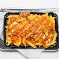 Buffalo Chicken Mac & Cheese · Crispy buffalo chicken & Ziti tossed in our melted 4 cheese sauce topped with house buttered...