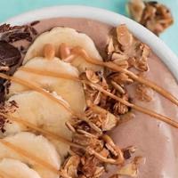The King · Banana, Honey, Cacao, PeanutButter and Almond milk
Topped with Cacao nibs, homemade granola,...