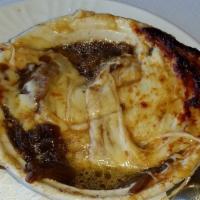 French Onion · A mixture of sweet Vidalia, shallots, & red onion, topped with Gruyere & Provolone cheeses m...