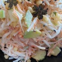 Kanikama Salad · Kanikama - Cucumber, Avocado, Tempura Crumb, Kewpie, Sesame Seeds