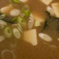 Miso Soup · Soy Broth - Tofu, Scallions, Wakame