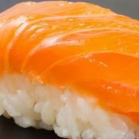 Sake (Salmon) · Nigiri - 2pc - Salmon over Rice
Sashimi - 3pc - Just Salmon