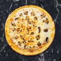 You'Re A Funghi Vegan Pizza · Your choice of sauce, Mushrooms, and vegan cheese pizza baked on a hand-tossed dough.