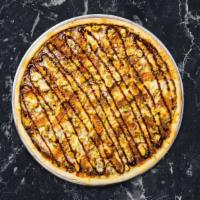 Bbq Sizzler Cluck Vegan Pizza · Your choice of sauce, barbecue sauce, vegan chicken, vegan mozzarella, and chopped garlic ba...