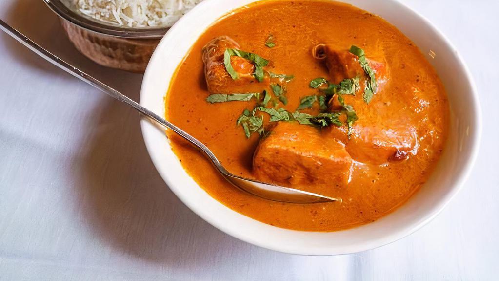 Tikka Masala · Tomato cream base sauce cooked well with spices. CHICKEN TIKKA MASALA is considered to be the national dish of ENGLAND.