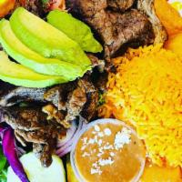  Taco Salad · With grilled chicken or steak, rice, and beans