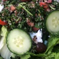 Mediteranean Quinoa Bowl · This  Quinoa bowl is perfect for the summer: Quinoa Tabbouleh, Romaine lettuce, Feta cheese,...