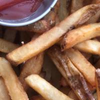 Hand-Cut French Fries · Vegan. Gluten-free. With ketchup or sriracha mayo. Add dip: dairy or vegan cheese sauce.