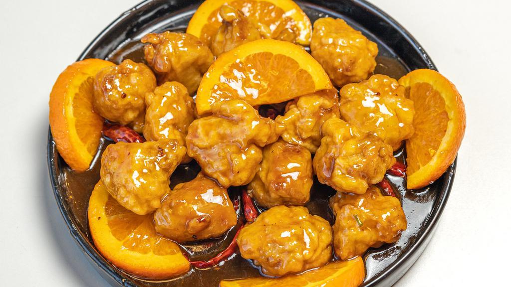 Orange Flavored Chicken · Hot and spicy.