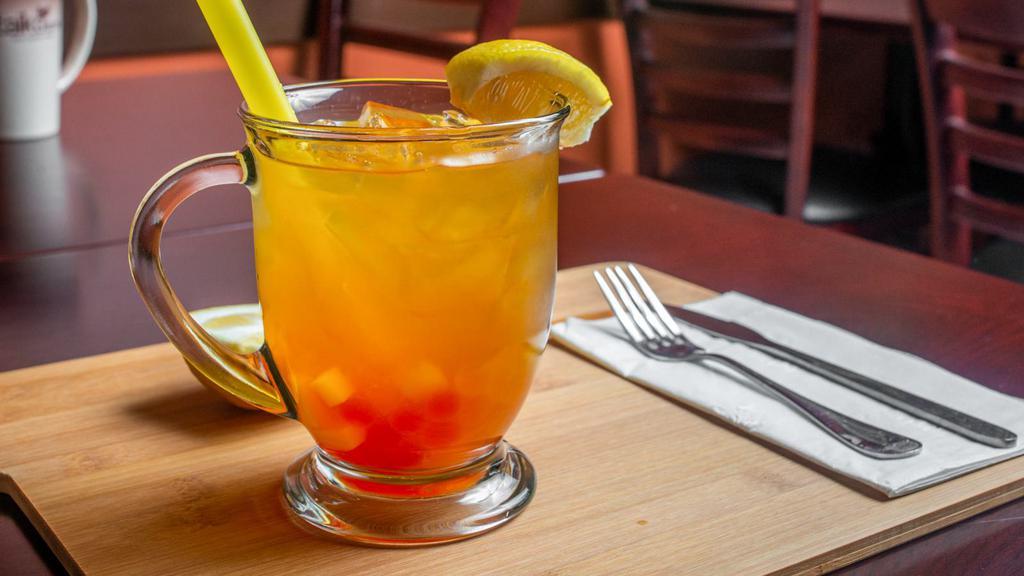 Fruit Tea Lemonade · One fruit of your choice, house-brewed tea, tangy lemonade.