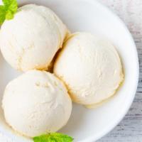 Ice Cream · Sweet, creamy ice cream with a choice of flavor.