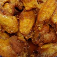 3 Pounds Traditional Wings · 3 pounds of wings.  You pick up to 2 of our famous homemade wing sauces.  Comes with 2 homem...