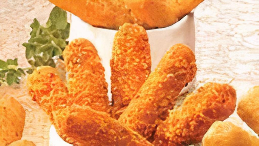 Hotzarella Sticks · Mozzarella sticks breaded in a spicy jalapeno breading and deep fried