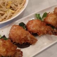 Seafood Platter · Jumbo shrimp sea scallops, calamari, mussels and vegetable with garlic sake wine sauce.
