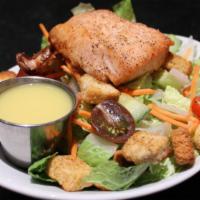 Hilltopper Salad · Chilled iceberg and Mesclun lettuces, carrots, cucumbers, tomatoes, croutons tossed in our v...
