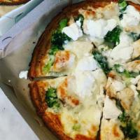 Cauliflower Pizza · Gluten Free. Add toppings for an additional charge.