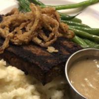 Bbq Meatloaf* · as featured in the boston globe, smokey bbq brisket folded into choice ground sirloin, grill...