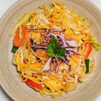 Tropical Noodle(Lo Mein) · Stir-fried egg noodles with chicken, carrot, red pepper, snow pea, celery, baby corn, pineap...