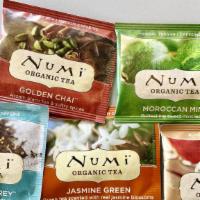 Hot Tea · Choice of breakfast blend, earl grey, golden chai, jasmine green or moroccan mint tea. 16 ou...