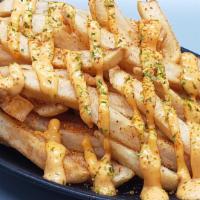 Szechuan Fries · Crispy French fries seasoned with chef's secret spices and served with spicy mayo