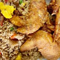 Fried Chicken Wings · w. Rice or French Fries for an additional charge.