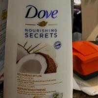 Dove Nourishing Secrets Restoring Ritual Body Lotion  · With coconut oil and sweet almond extractives 
500ml