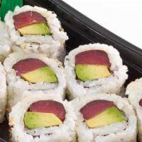 Tuna Avocado Roll · Six pieces.