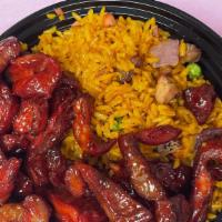 Lunch Boneless Spare Ribs Chinese Combo · Served with choice of rice and side.