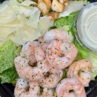 Caesar Salad With Shrimp  · romaine lettuce, shaved parmesan, croutons, grilled shrimp NO SUBSTITUTIONS