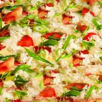 Maryland Style Crab Pizza · Introducing a new taste tradition: old bay crab pizza. Lots of flavorful crabmeat, vine ripe...