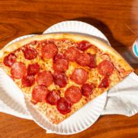 Pepperoni Pizza · Spicy pepperoni rounds on top of our original cheese pie.