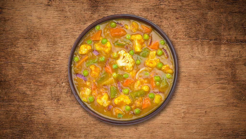 Korma Dream · Fresh seasonal vegetables sautÃ©ed to perfection with herbs, ground spices, red onions and peppers