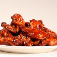 10 Regular Authentic Wings. · All Natural, hormone free jumbo wings with 2 awesome flavors and 1 dipping sauce