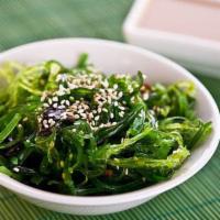 Seaweed Salad · Seaweed mixed with minced spicy chili and Sesame seeds.